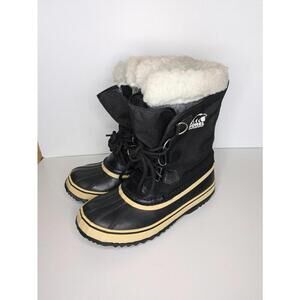 Womens Sorel Carnival size 6US 4UK Black Ankle High Insulated Lined Winter Boots